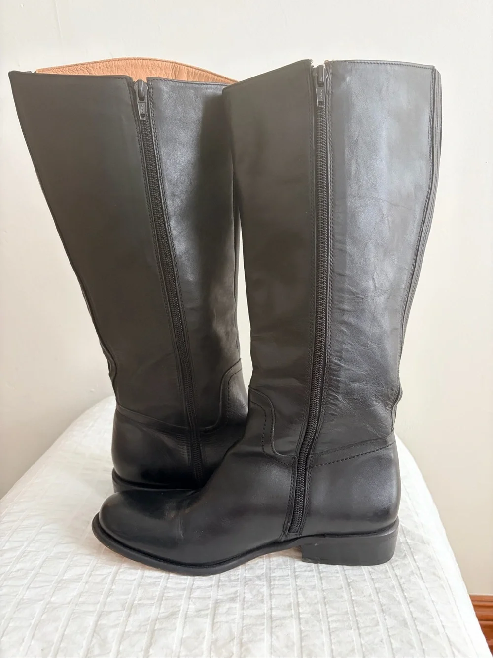 Corso Como Black Leather Knee-High Boots